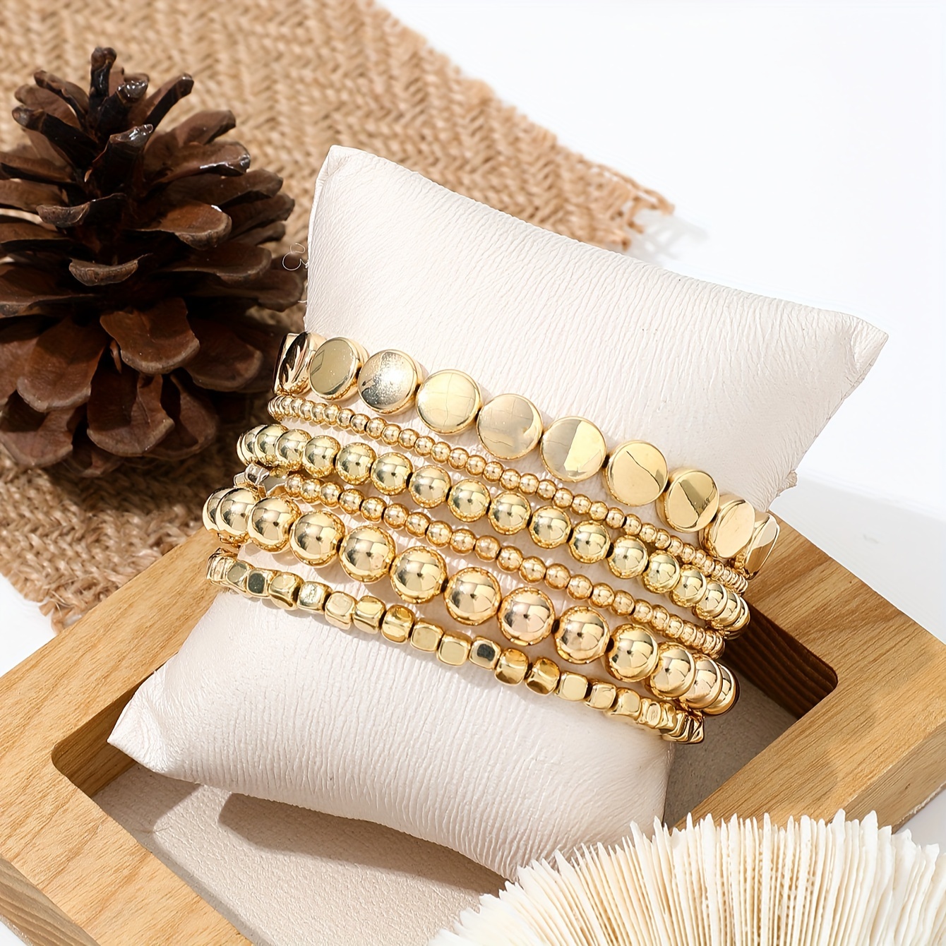CCB Plastic Beaded Bracelet Set with Starlight Surface Bead Combination Kit